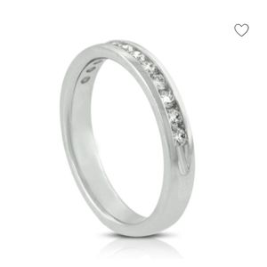 Diamond & 14k White Gold Anniversary Band Size 6